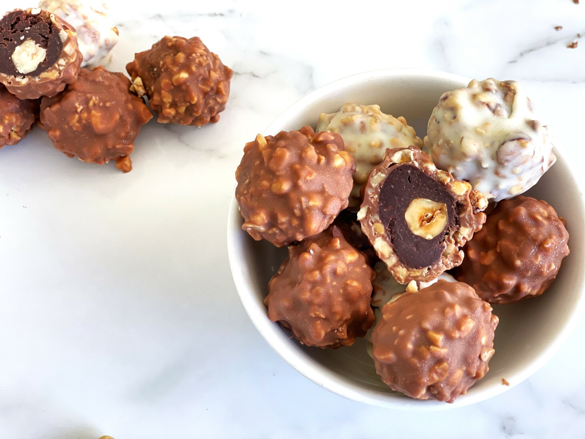Homemade Healthy Ferrero Rocher Chocolate Hazelnut Balls
